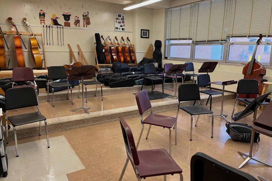 The EHS Orchestra room.