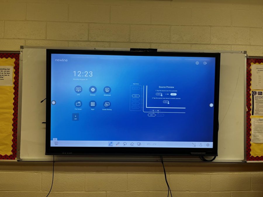 The Newline boards were installed in each classroom over the summer.