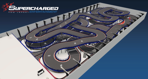 Digital generated prototype layout of the new Go-Kart track.
