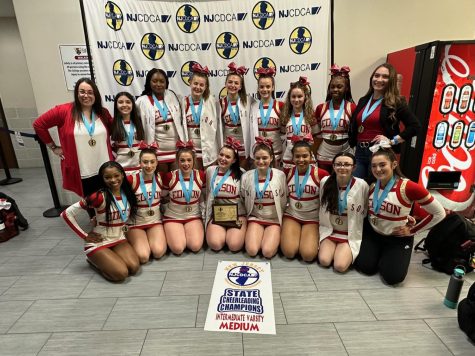 The varsity ladies win their sixth state title in the Intermediate Varsity Medium Division.