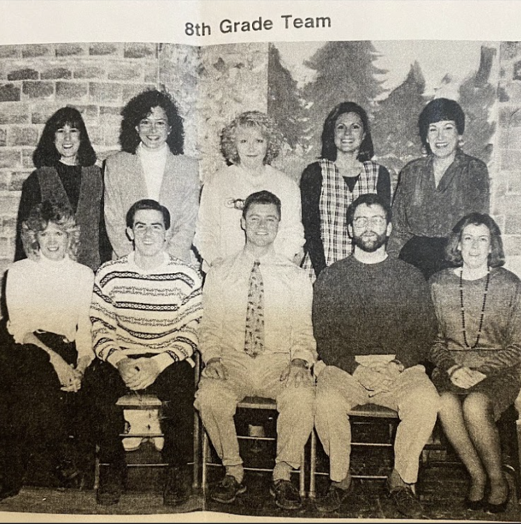 Ms. Gail Pawlikowski (back row, second from the left), in her pre-EHS and J.P. Stevens years at Herbert Hoover Middle School