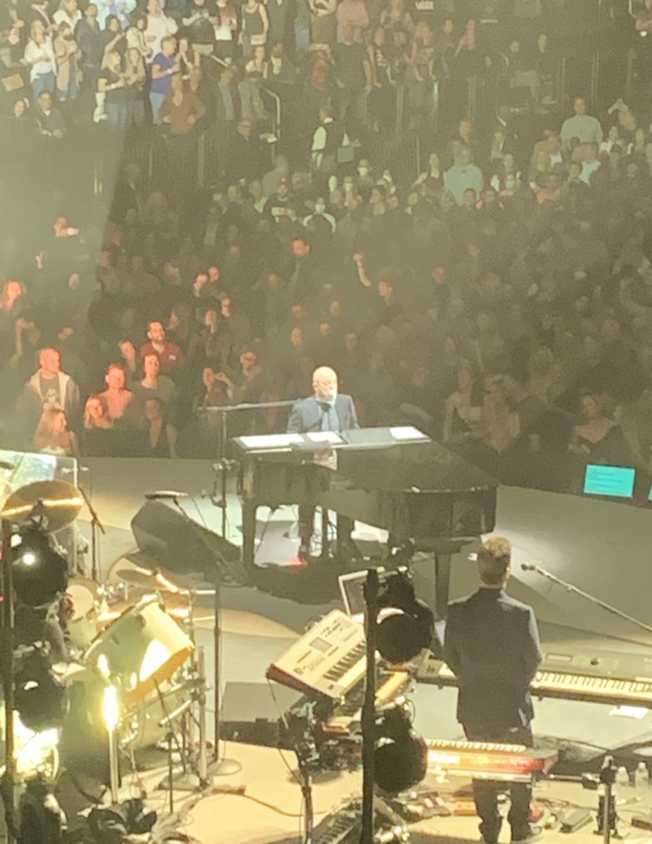 Billy Joel plays piano in front of a soldout crowd at Madison Square Garden during his encore on May 14, 2022.