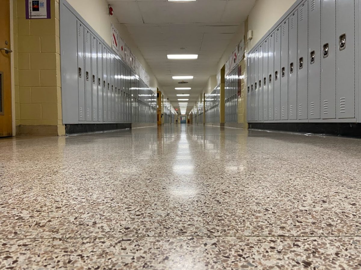 Edison Highs shining new lockers line the hallway. However, due to complications, they havent been given out yet.