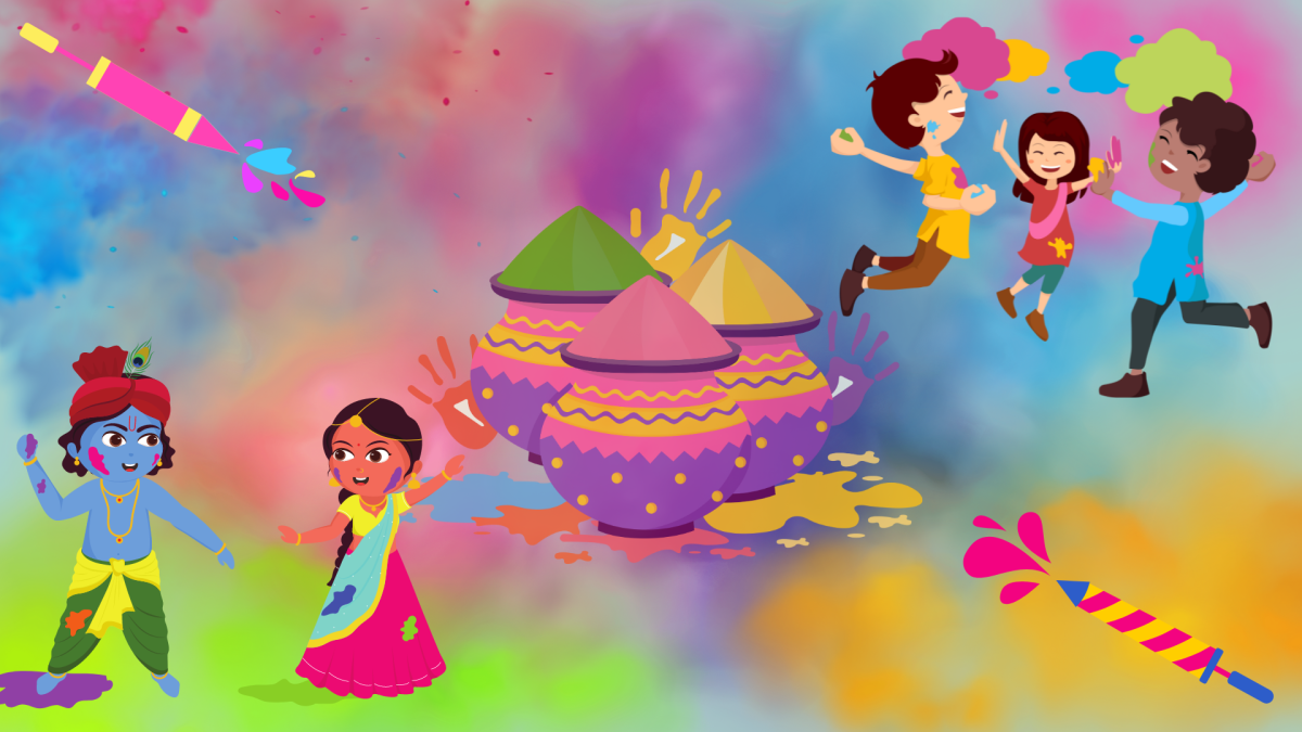 Holi is holiday which marks the arrival of Spring in India. People traditionally throw colored pigments on each other to celebrate luck, and the triumph of good over evil.