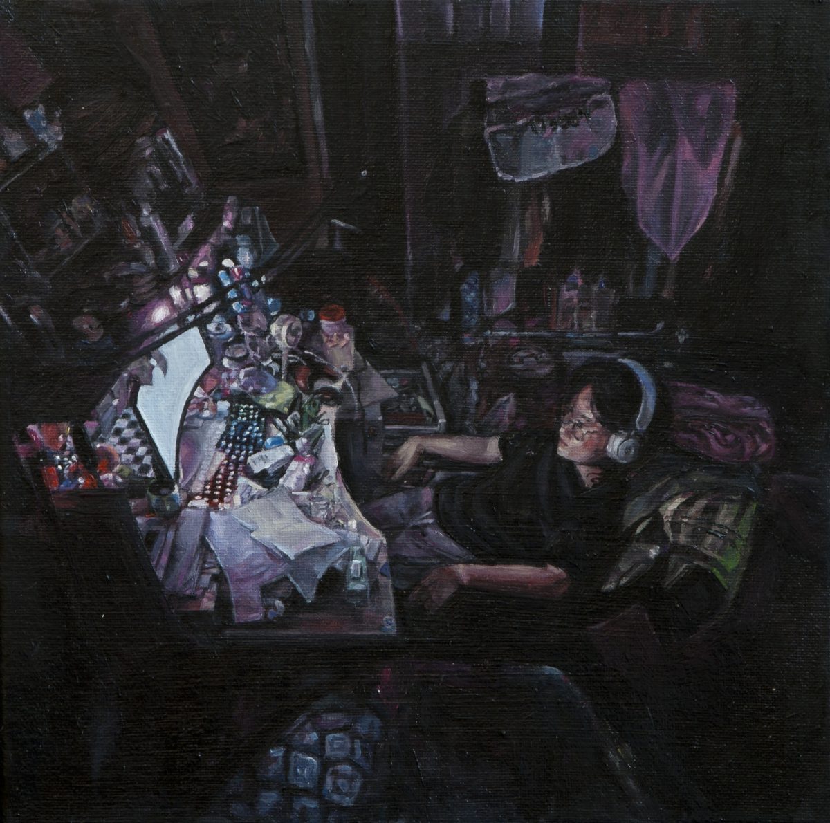 -ber This Place?, the Congressional Art Competition nominated piece is an oil painting that depicts the deteriorating state of ones room, typically in a period of grief.