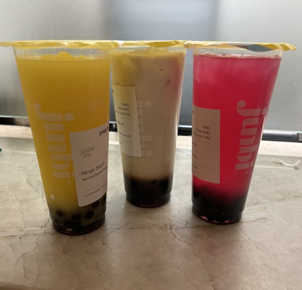An order of bubble tea, waiting on pickup, sits on a counter at Junbi near the Princeton University campus. The beverage, which has become popular among teens in recent years, now has its own National Day of the Month: April 30.