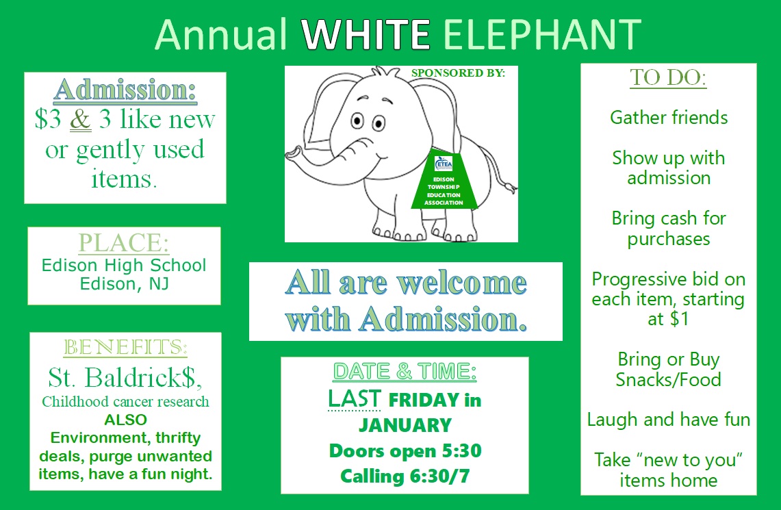 The annual EHS White Elephant Party will return this January. 