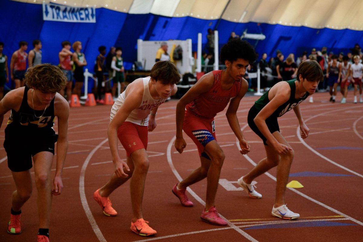 Joaquin Sanchez '26 on the line before the start of the Boys 1000m Run.