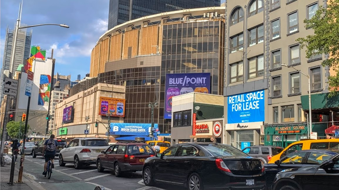 A city treasure for decades, Madison Square Garden stands in modern daylight.