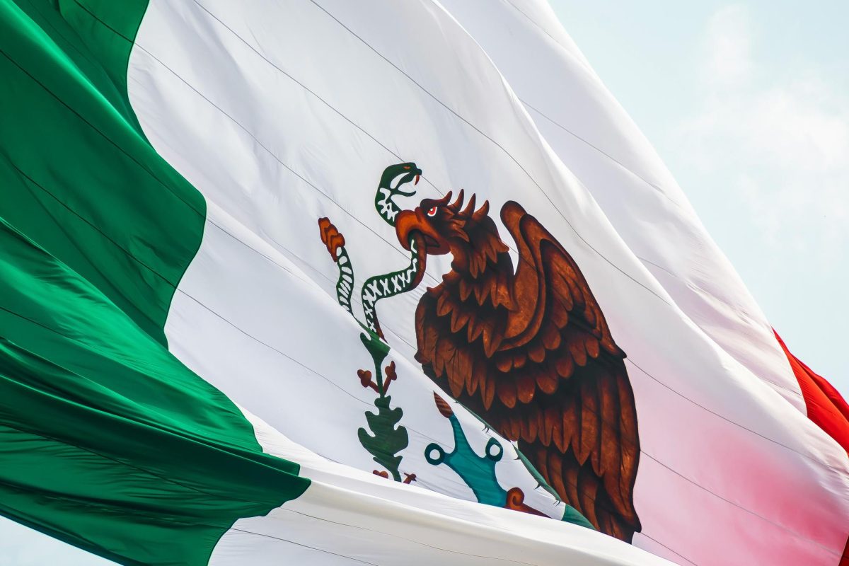 The Mexican flag waves in the breeze. While on a recent trip, Sandra Martinez '28 was able to document her journey through roads less traveled by most tourists. 