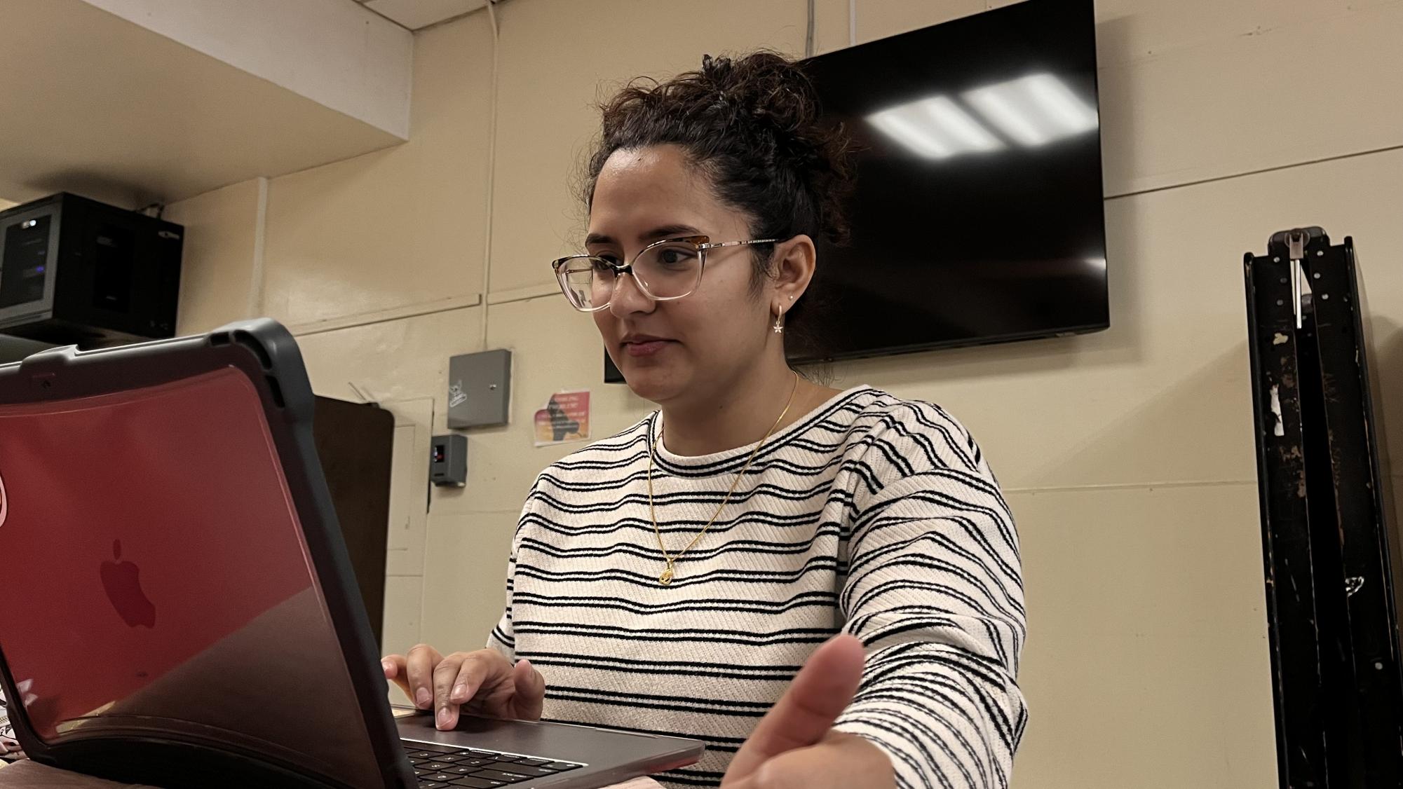 Previously a long-term substitute, Ms. Angel Verma enjoys learning reciprocally with her students during her math classes and revealing the beauty of math.