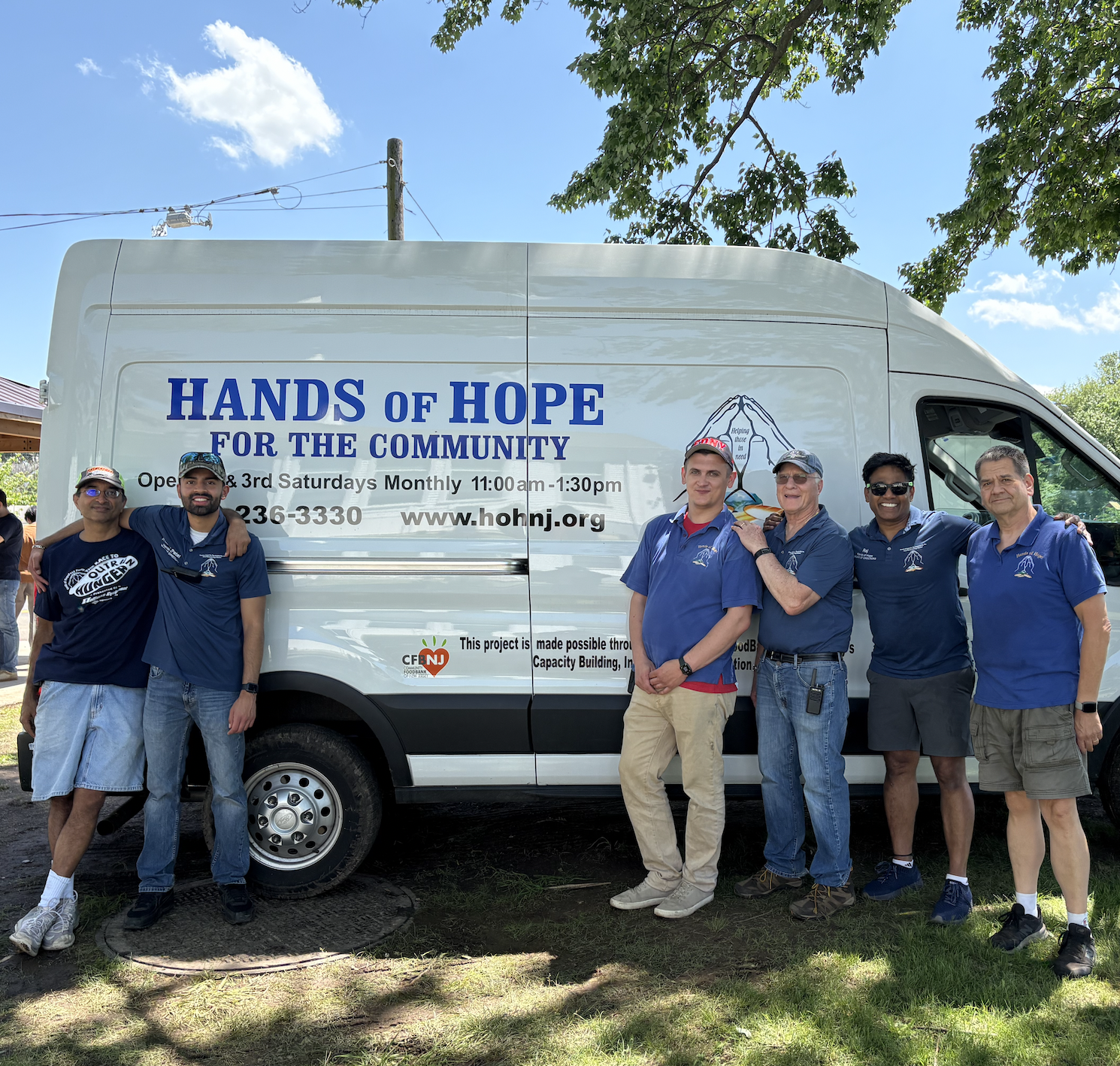 The board of the Hands of Hope For the Community food bank (L-R: Raghu Naik, Kush Patel, Stephen Dennis, Charles Tomaro, Raj Juttukonda, and Aaron Mansbach) are proud of their community work.