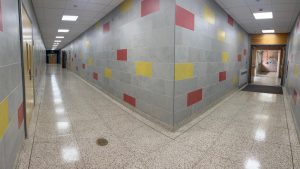 After renovations, EHS' walls, once full of historic photos and student art, are now a sterile gray.