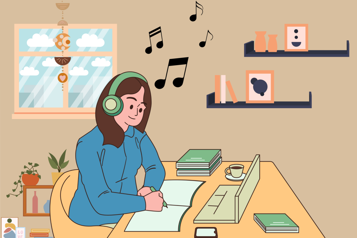 Music provides a safe space for people to express their creativity while also finding motivation for productivity.