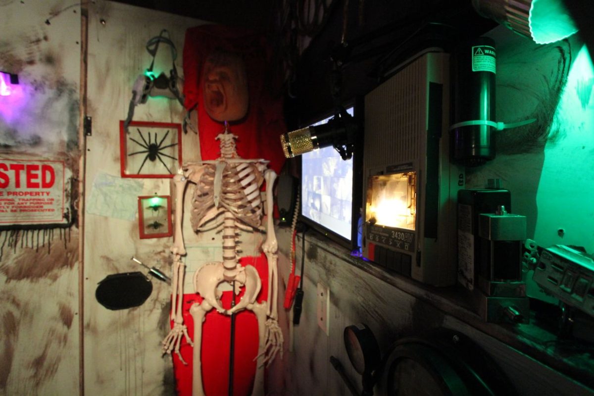 As attendees entered the haunted house, they were greeted by the warden's room, the first section of the Pittenger's Halloween experience.