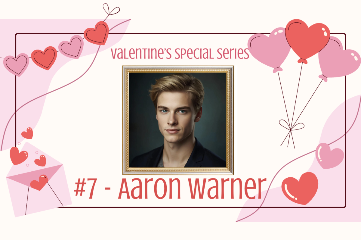 The seventh candidate of the special Valentine's "book boyfriend" series is Aaron Warner from the series Shatter Me by Tahreh Mafi.