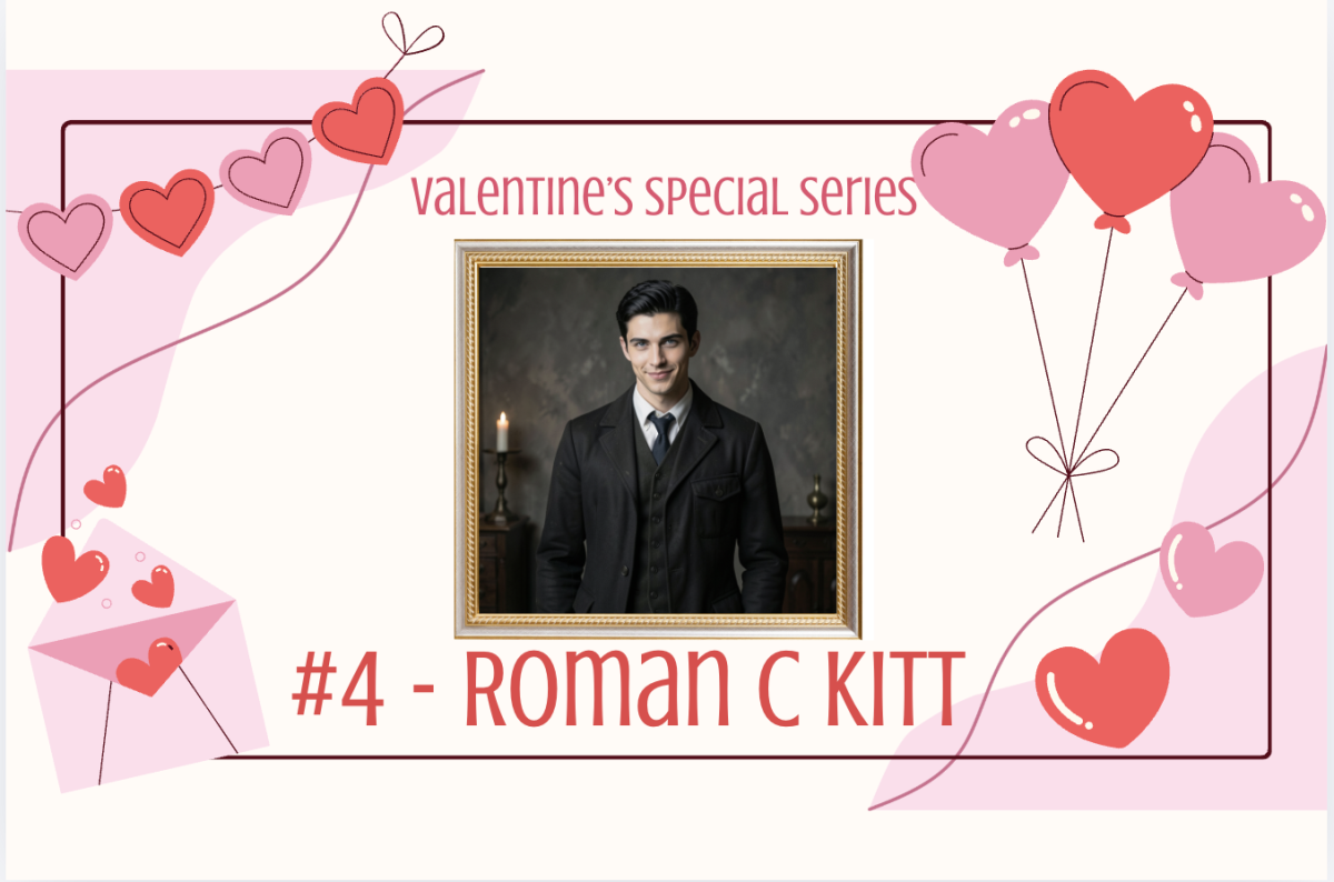 The fourth candidate of the special Valentine's "book boyfriends" series is Roman C. Kitt, from the novel Divine Rivals by Rebecca Ross.